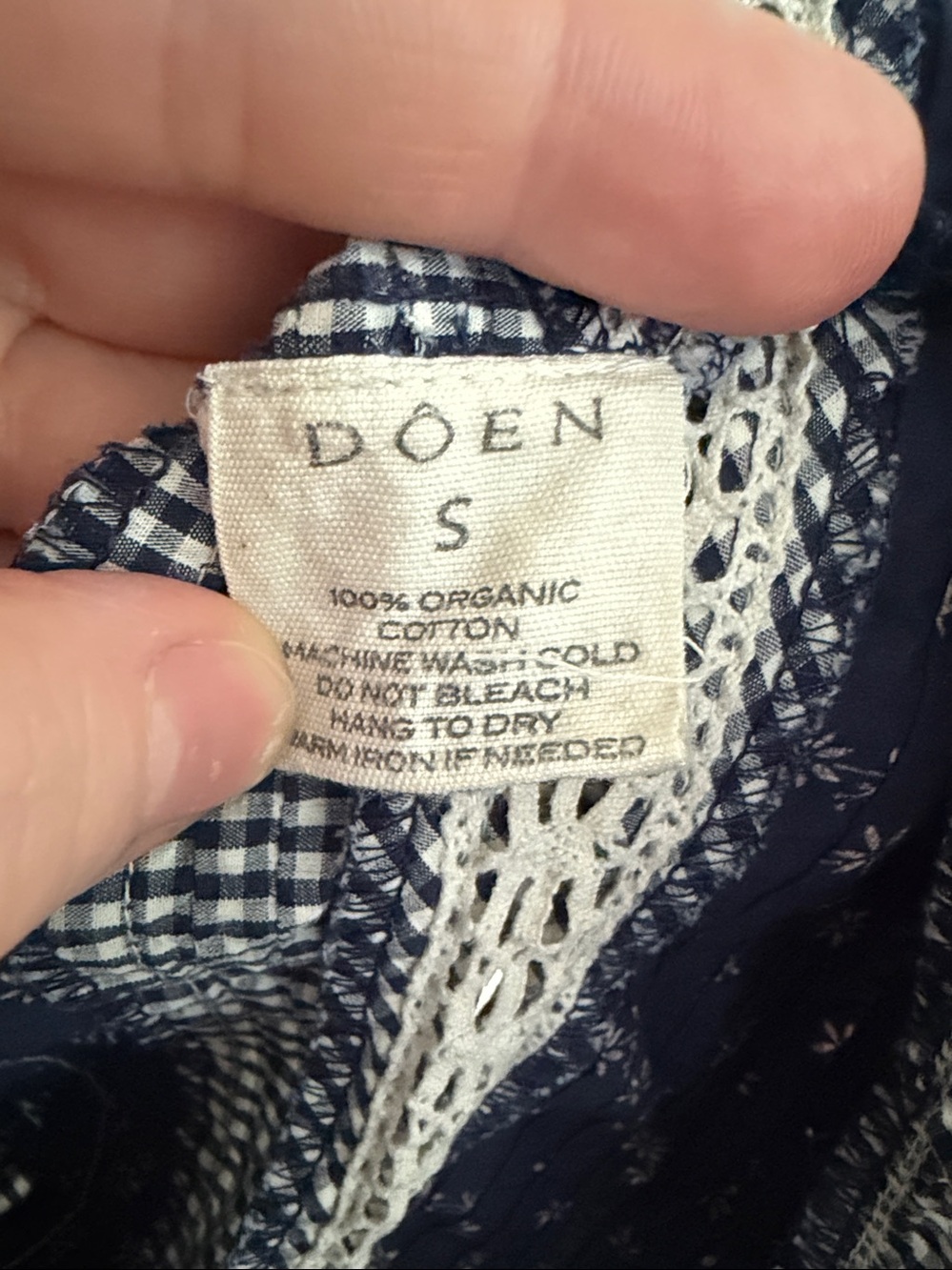 Doen Rosanna Skirt Indigo Calico Small S - Picture 2 of 5